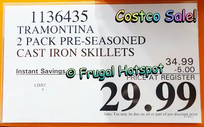 Tramontina Cast Iron Skillet | Costco Sale Price