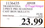 Tramontina Pre-Seasoned Cast Iron Skillets | Costco Price