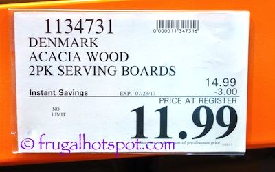 Denmark Acacia Wood Serving Boards 2-Pack Costco Sale Price