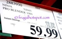 Costco Sale Price: Ninja NJ600 Pro Blender 1000