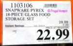 Snapware 18-Piece Glass Food Storage Set Costco Sale Price