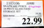 Snapware Pyrex Glass 18PC Food Storage Set – CostcoChaser