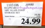 Costco Sale Price: Snapware 18-Piece Glass Food Storage Set