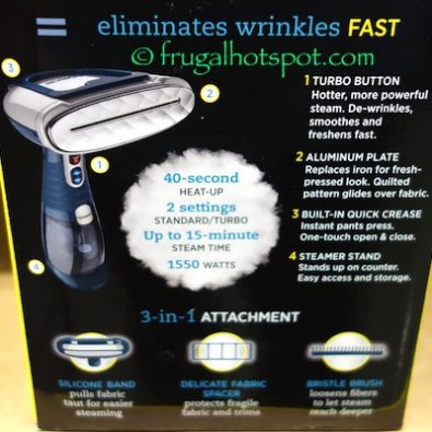 Conair Turbo Extreme Steam Handheld Fabric Steamer at Costco Conair Turbo Extreme Steam Handheld Fabric Steamer at Costco