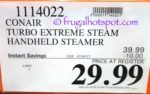 Costco Sale Price: Conair Turbo Extreme Steam Handheld Fabric Steamer Costco Sale Price: Conair Turbo Extreme Steam Handheld Fabric Steamer