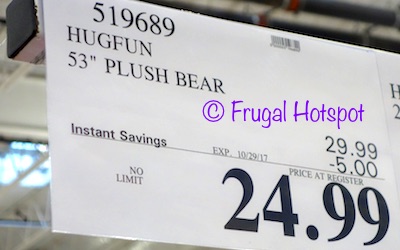 HugFun 53" Plush Bear | Costco Sale Price