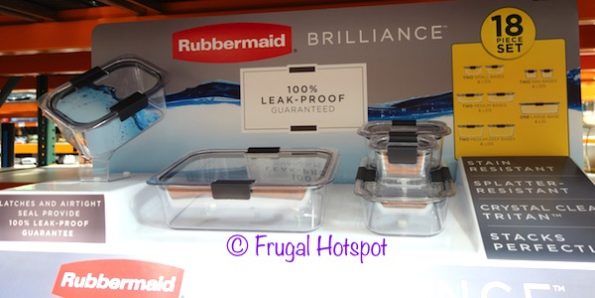 Rubbermaid Brilliance 18-Piece Food Storage Set at Costco