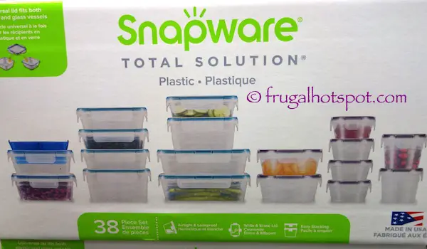 snapware plastic food storage set 38pc
