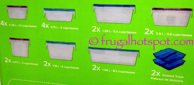 snapware plastic food storage set 38pc