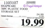 Costco Sale Price: Snapware 38-Piece Plastic Food Storage Set