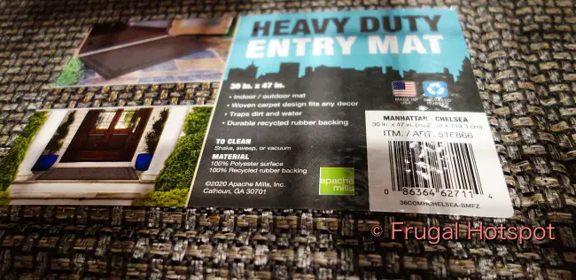 Apache Mills Heavy Duty Entry Mat description | Costco
