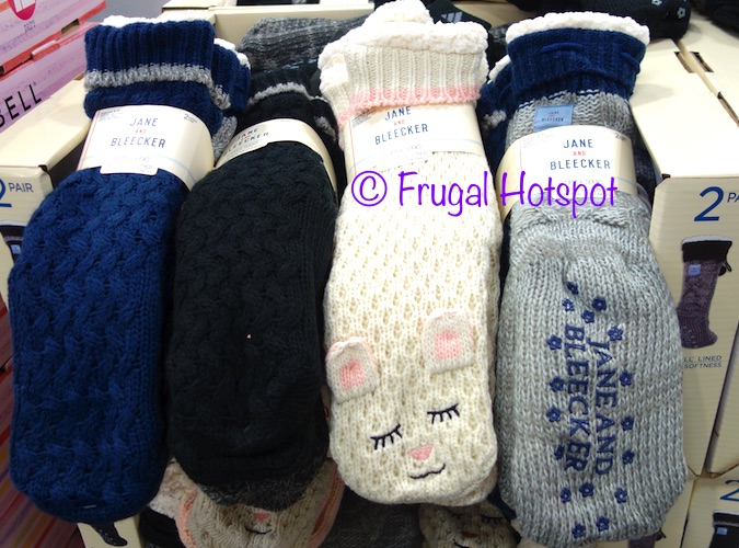 Costco Sale Jane and Bleecker Slipper Socks 2Pair 9.99 Frugal Hotspot