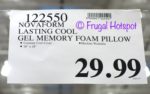 Costco Price: Novaform Lasting Cool Gel Memory Foam Pillow