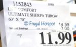 Costco price: Life Comfort Ultimate Sherpa Throw