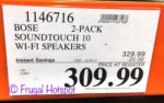 Costco Sale Price: Bose SoundTouch 10 Wireless Speakers 2-Pack
