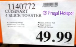 Costco Price: Cuisinart 4-Slice Toaster