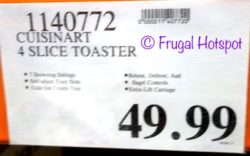 Costco Price: Cuisinart 4-Slice Toaster Costco Price: Cuisinart 4-Slice Toaster