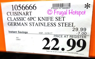 Costco Sale Price - Cuisinart Classic 6-Pc Knife Set
