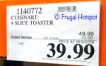 Costco Sale Price: Cuisinart 4-Slice Toaster Costco Sale Price: Cuisinart 4-Slice Toaster