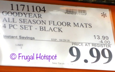 Costco Sale Price - Goodyear All Season Floor Mats