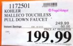 Kohler Malleco Touchless Pull Down Faucet Costco Sale Price