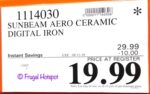 Sunbeam Aero Digital Iron Costco Sale Price