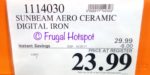 Costco price: Sunbeam Aero Ceramic Digital Iron 