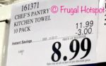Costco Sale Price: Chef's Pantry Luxe Living Kitchen Towel 10-Pack