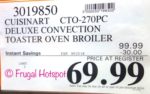 Costco Sale Cuisinart Deluxe Digital Convection Toaster Oven Broiler 79 99 Frugal Hotspot