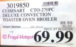 Costco Sale Price: Cuisinart Deluxe Digital Convection Toaster Oven Broiler Costco Sale Price: Cuisinart Deluxe Digital Convection Toaster Oven Broiler