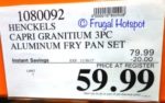 Costco Price: Henckels Capri Granitium 3-Piece Aluminum Fry Pan Set