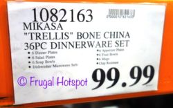 Costco Price: Mikasa Trellis 36-Pc Bone China Costco Price: Mikasa Trellis 36-Pc Bone China