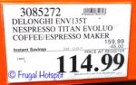 Costco Sale Price: DeLonghi Nespresso Vertuo Evoluo Coffee/Espresso Maker
