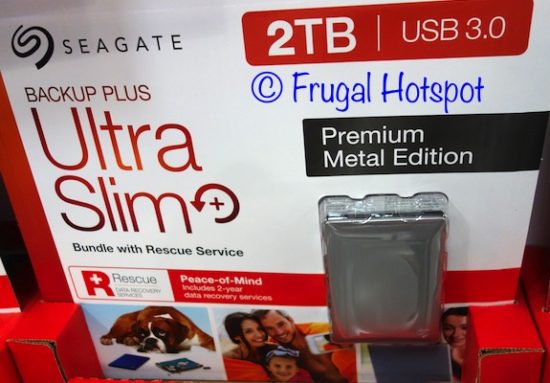 Seagate Backup Plus Ultra Slim 2TB Portable Hard Drive (Premium Metal Edition) at Costco