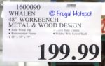Whalen Metal Wood Workbench Costco price