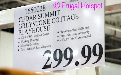 Costco Cedar Summit Greystone Cottage Playhouse 299 99 Frugal