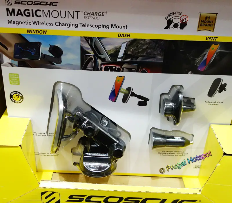 Scosche MagicMount Charge4 Magnetic Wireless Charging Telescoping Mount | Costco