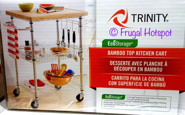 Trinity Bamboo Top Kitchen Cart | Costco