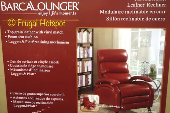 Barcalounger Red Leather Pushback Recliner at Costco