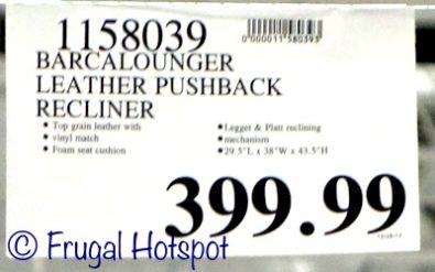 Costco Price: Barcalounger Red Leather Pushback Recliner