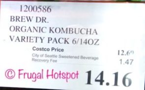 Costco Price: Brew Dr. Organic Kombucha Variety Pack