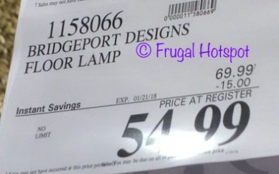 Costco Sale Price: Bridgeport Designs Crystal Floor Lamp 