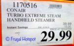 Costco Price: Conair Turbo Extreme Steam Handheld Fabric Steamer