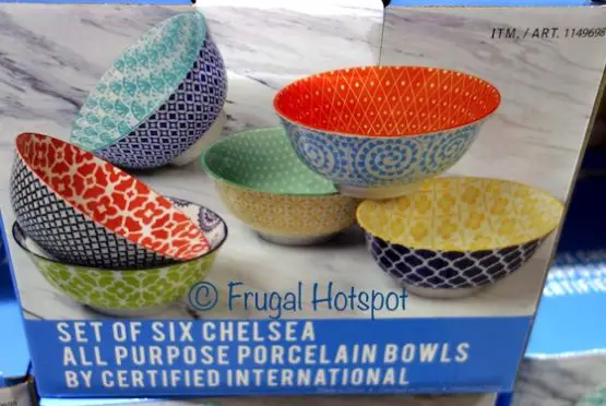 Chelsea Porcelain Bowls 6-Piece Set by Certified International at Costco