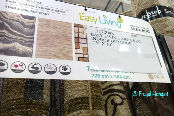 Easy Living Indoor Outdoor Rug 7'5 x 10' Costco