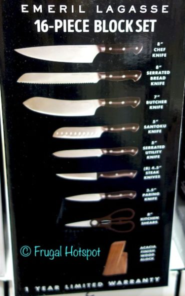 Emeril Lagasse 16-Piece Cutlery Set with Wood Block at Costco