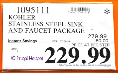 Kohler Sink and Faucet All-In-One Kit Costco Sale Price Kohler Sink and Faucet All-In-One Kit Costco Sale Price