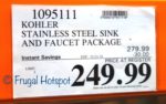 Costco Price: Kohler Sink and Faucet All-In-One Kit