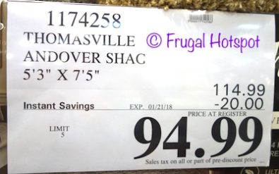 Costco Sale Price: Thomasville Marketplace Andover Shag Rug 5'3" x 7'5"