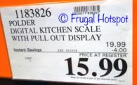 Polder Digital Kitchen Scale Costco Sale Price